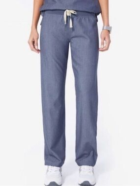 Figs Livingston Heather Denim Scrub Pants 🌵 x-Small